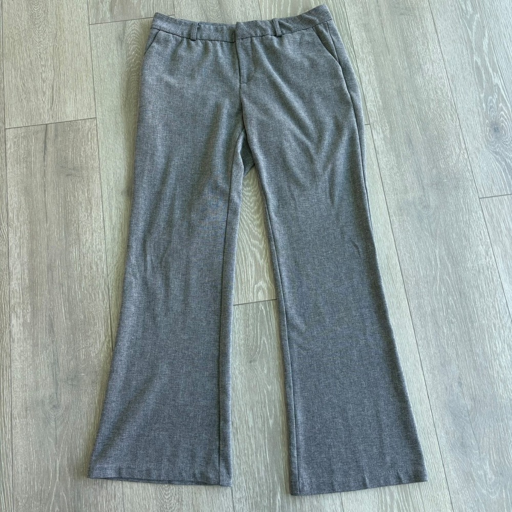 KUT From The Kloth Womens Heather Gray Stretch Mid Rise Wide Leg Pants Size 8